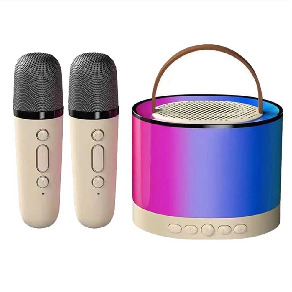 Cream Color Mini Karaoke Machine