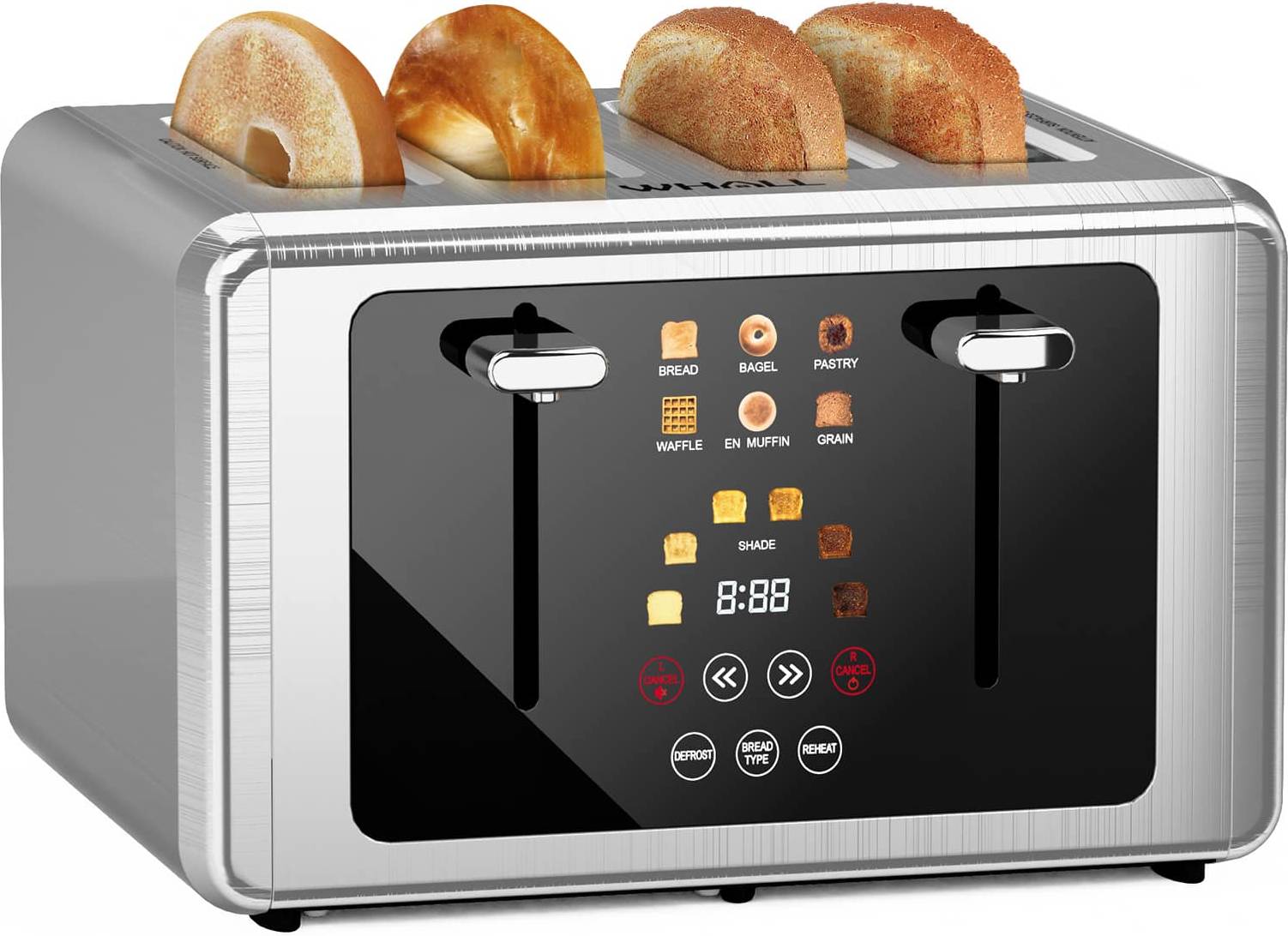 4-Slice Toaster Touchscreen Dual Independent Controls