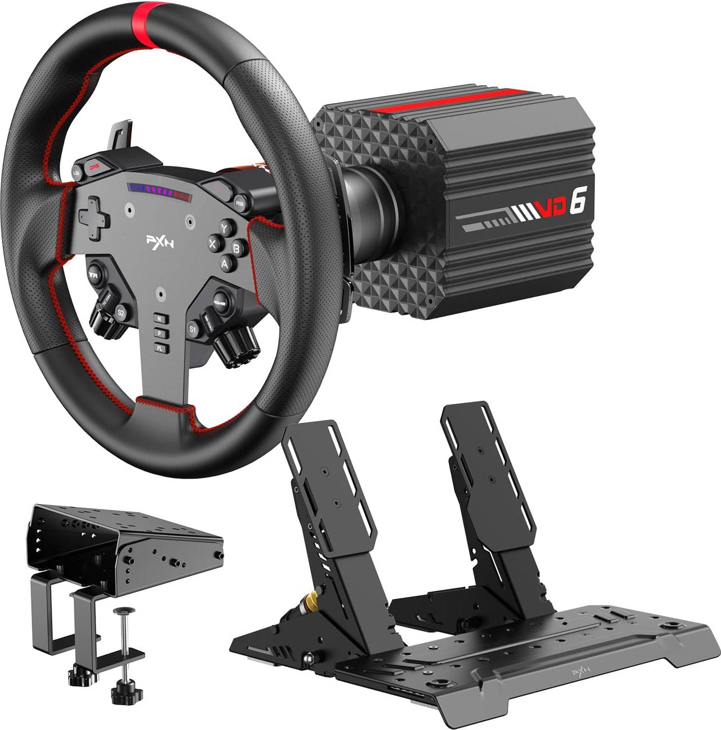 Racing simulator PXN VD6 Racing Simulator Bundle - Black