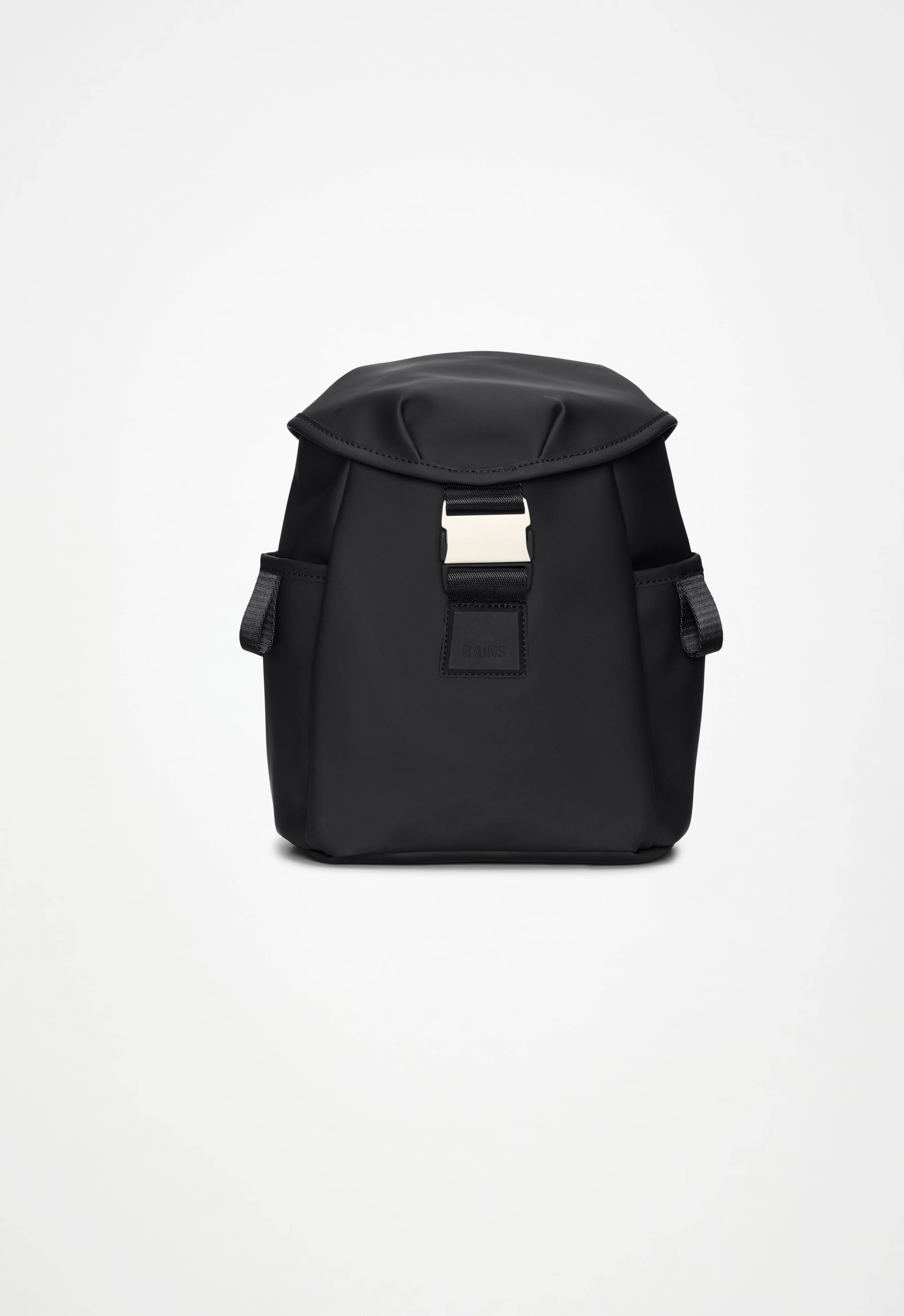 Rains Valera Mini Bucket Backpack With Drawstring Buckle - Black