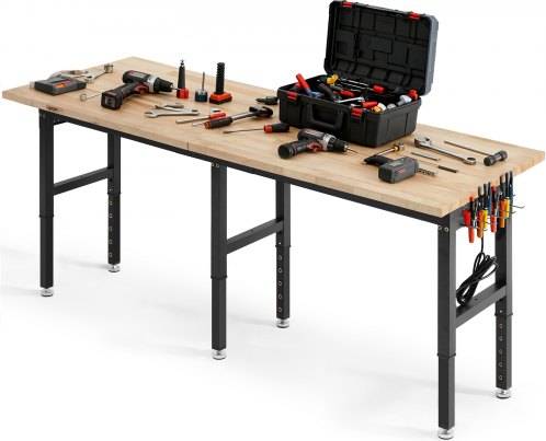 Workbench VEVOR Adjustable Workbench 96 x 24 Inch