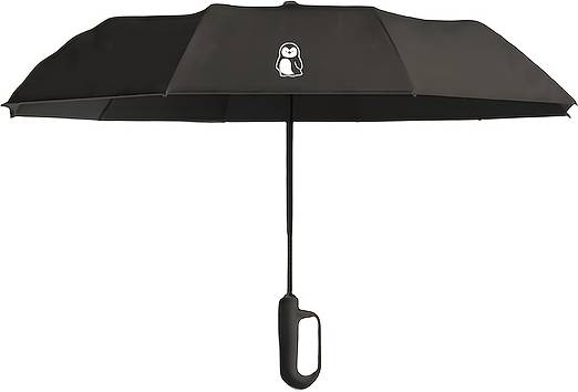 Temu Portable Hook Compact Lightweight Mini Umbrella 8 Ribs - Solid Colors