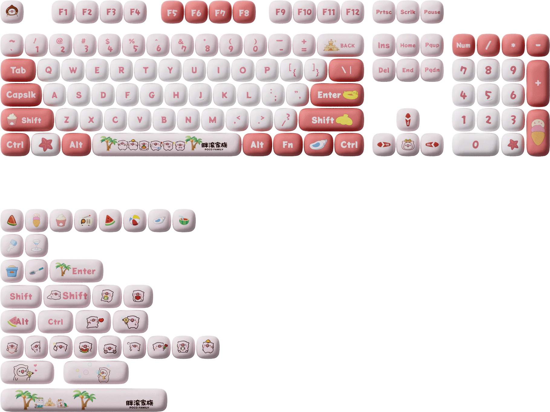 Akko Pig Keycap Set 138-Key