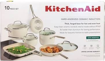 KitchenAid 10-Piece Hard-Anodized Ceramic Induction Cookware Set