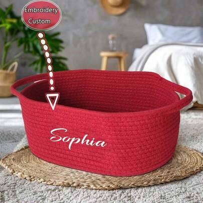 Shein Customized Small Handwoven Rope Storage Box & Basket