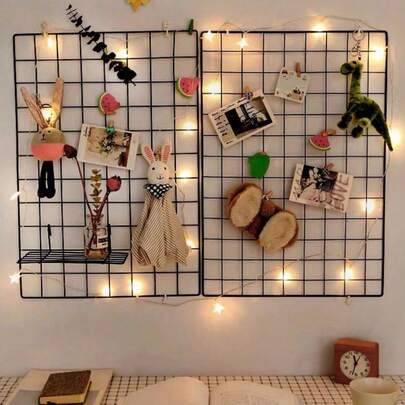 Shein Mesh Photo Wire Grid Display Rack Wall Decor