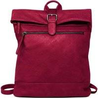 Ise Soft Flap-Over Backpack Rucksack Travel Bag - Light Red