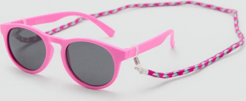 Mango Rounded Frame Sunglasses Neon Pink - Neon Pink
