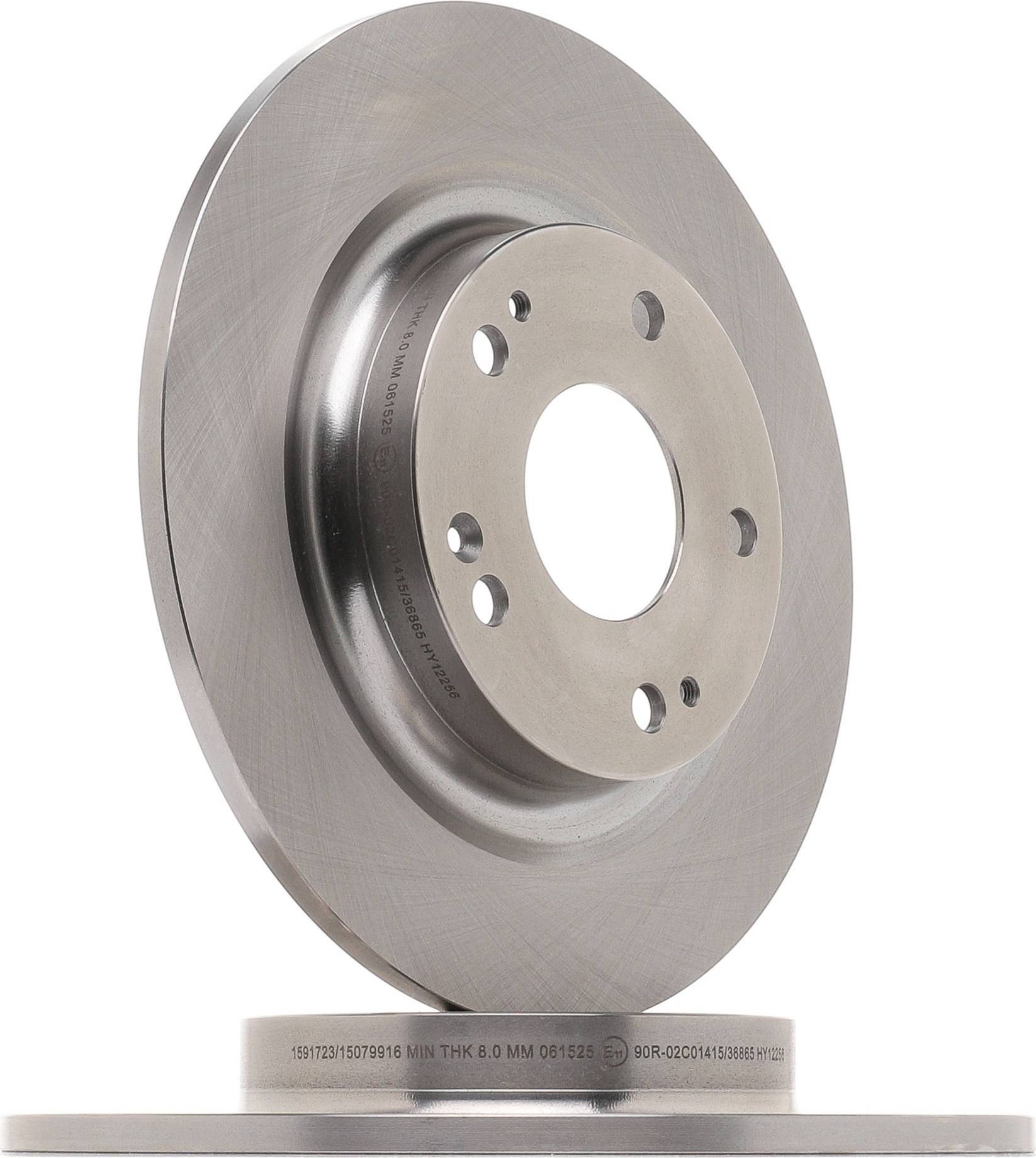 Ridex Brake Disc Rear Axle Uncoated Cast Iron