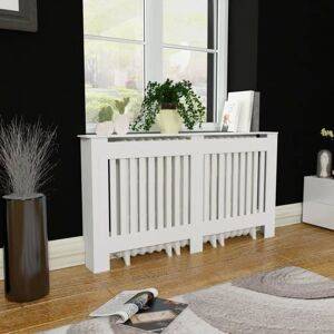 Walplus White MDF Radiator Cover Heating Cabinet 152 cm