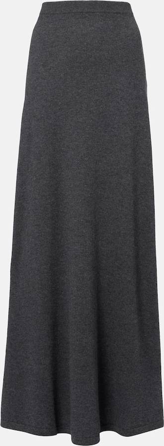 High-Rise Wool Maxi Skirt