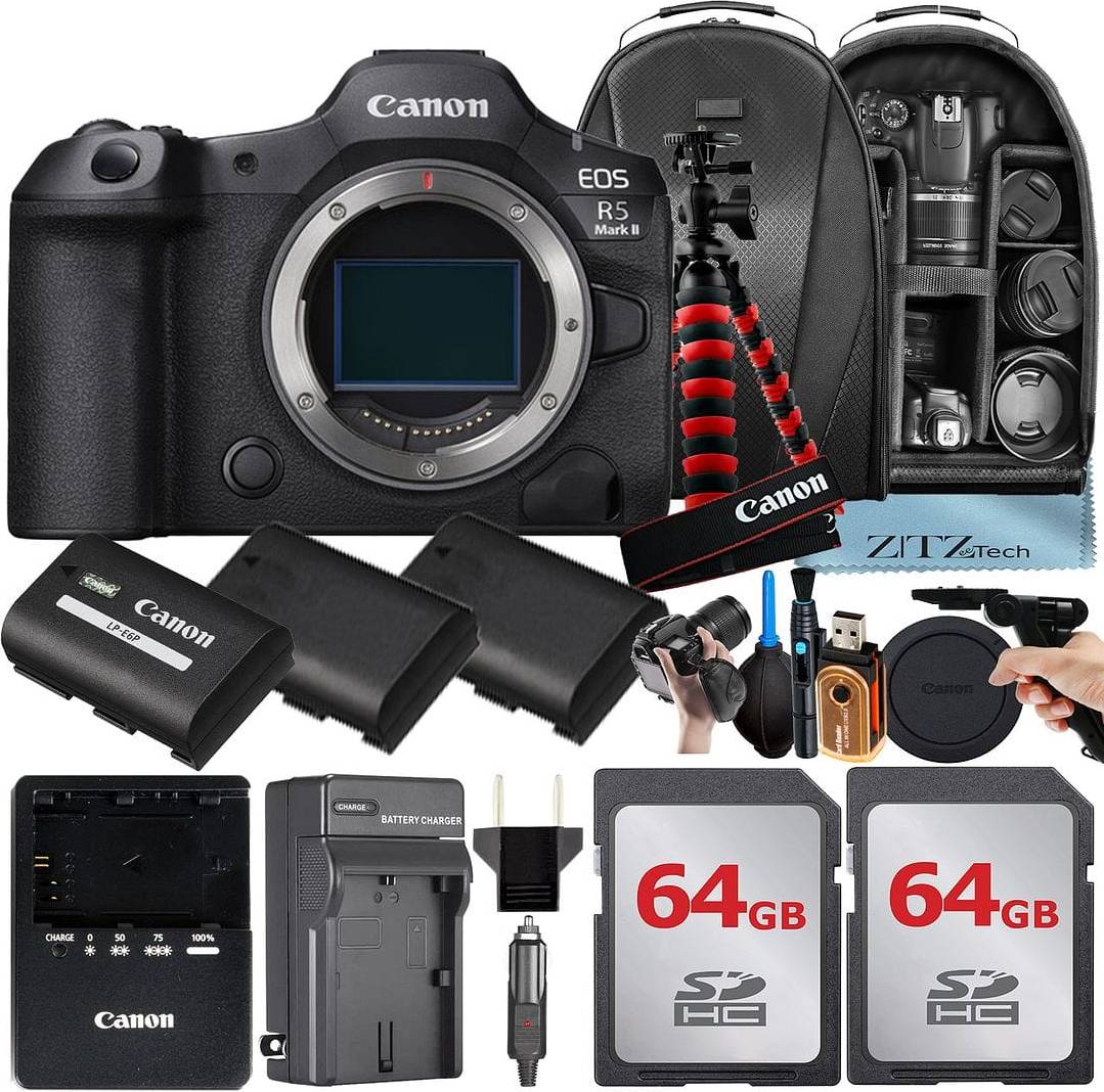 Canon eos r5 Canon EOS R5 Mark II Mirrorless Camera with Tripod and ZeeTech Bundle