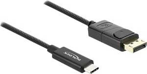 DeLock Videoadapterkabel 1m Sort