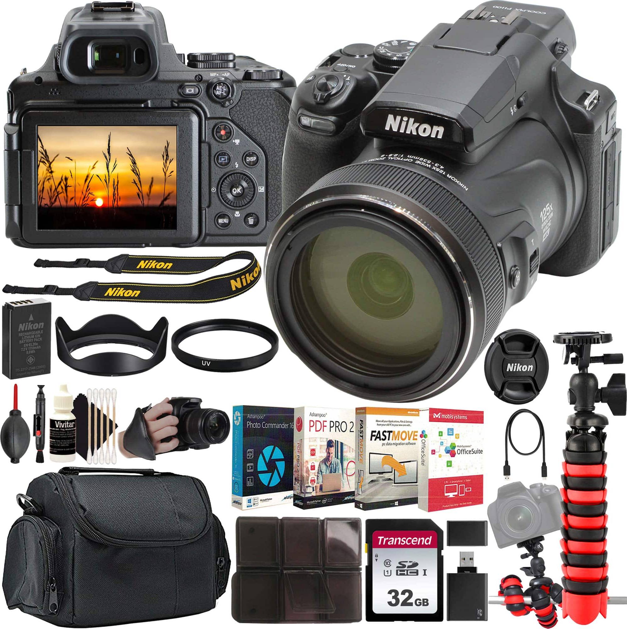 Nikon coolpix Nikon COOLPIX P1100 16MP Digital Camera Complete Photo Editing Kit