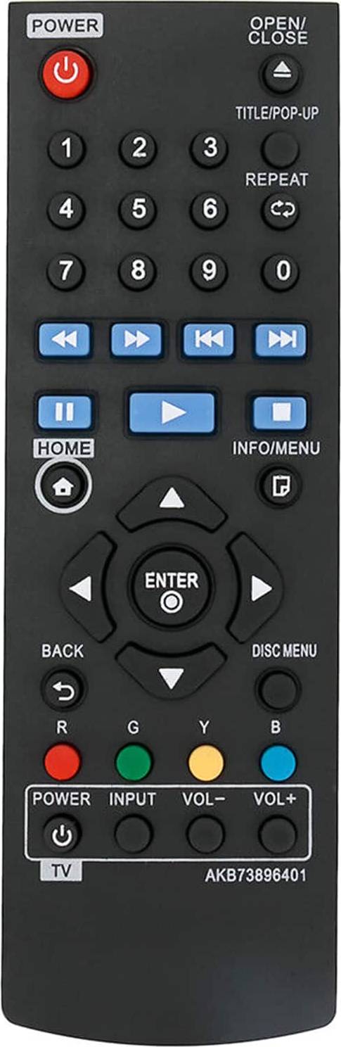 Replacement Remote Control LG Blu Ray Disc DVD Player
