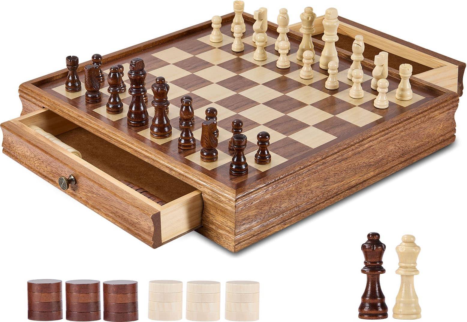 Chess set VEVOR Solid Wood Chess Set 15 Inch
