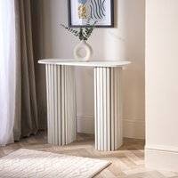OHS Madison Ribbed Cream Console Table