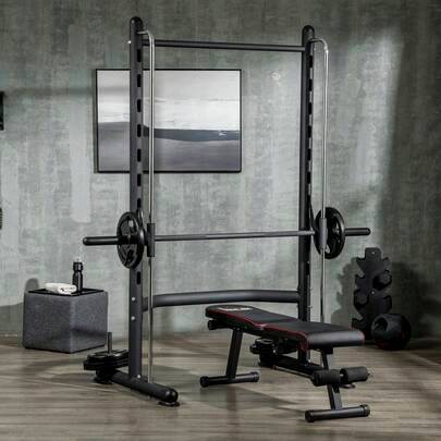 Smith machine Shein Smith Machine Squat Rack With Pull-Up Bar