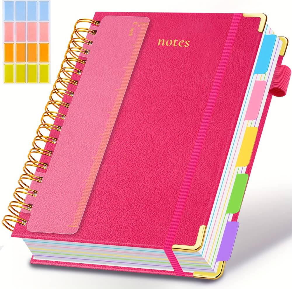 Temu Gdgdsy A5 Spiral Notebook With Ruler