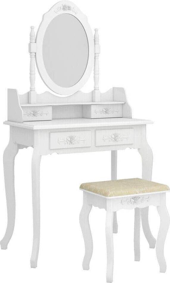 Makeup vanity stool Winado Vanity Makeup Set With Stool Dressing Table