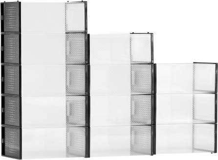 VEVOR Stackable Storage Boxes 12 Pack Shoe Rack