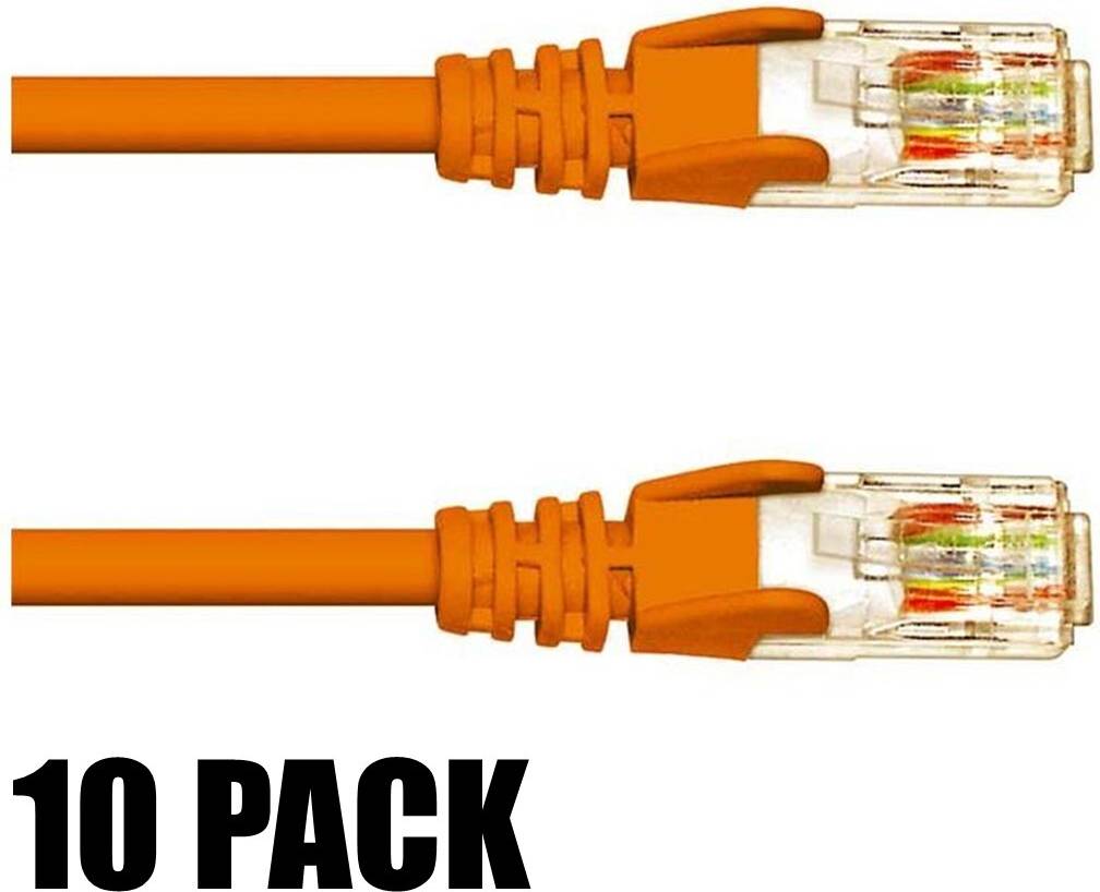 FDL 10 Pack Cat.5e Rj45 Utp Ethernet Patch Cable