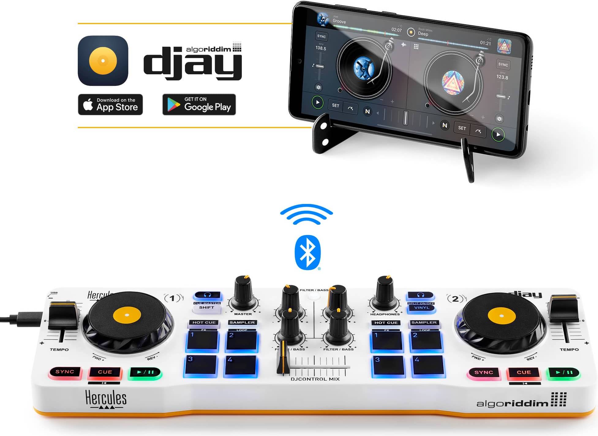 Hercules DJControl Mix Bluetooth Wireless Controller