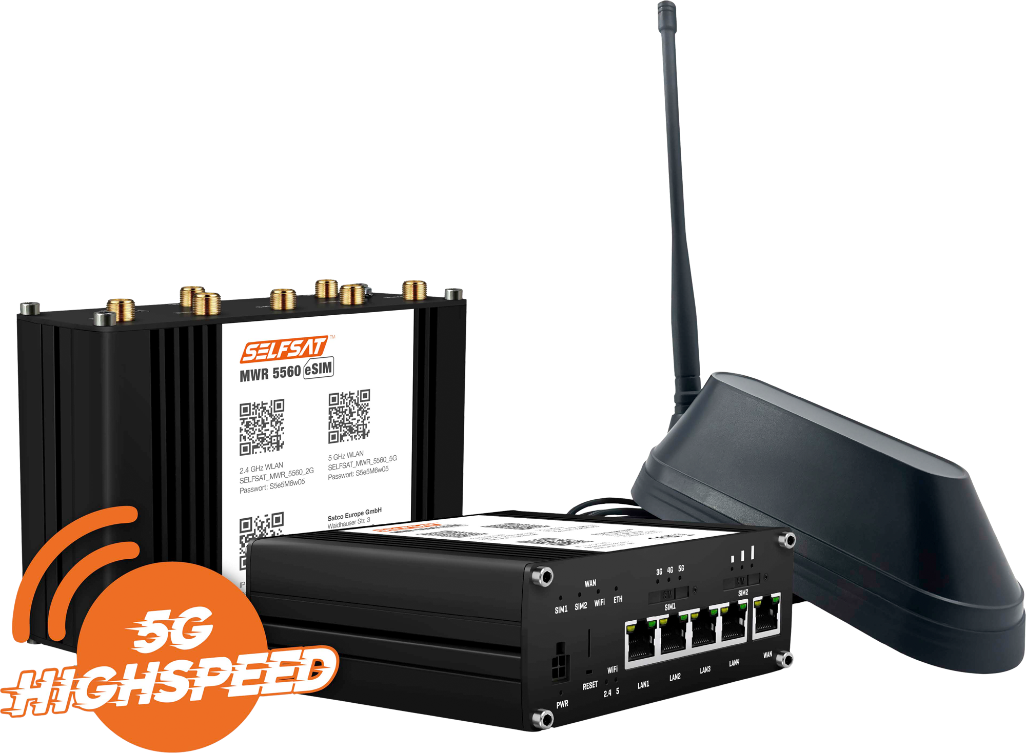 5g esim Selfsat MWR 5560 eSIM 5G Cat 19 WLAN Router