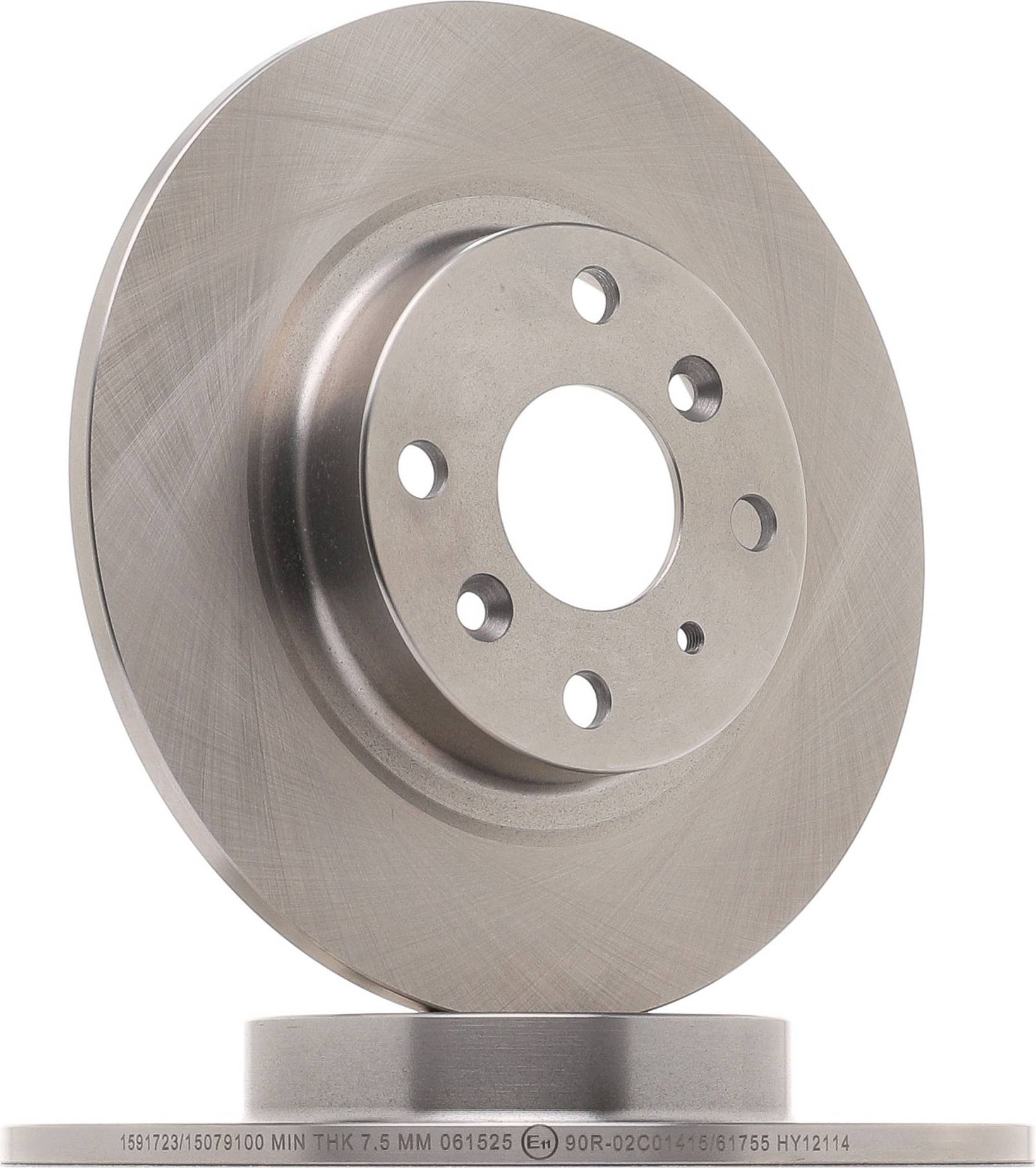 Ridex 82B2314 Brake Disc Rear Axle Uncoated