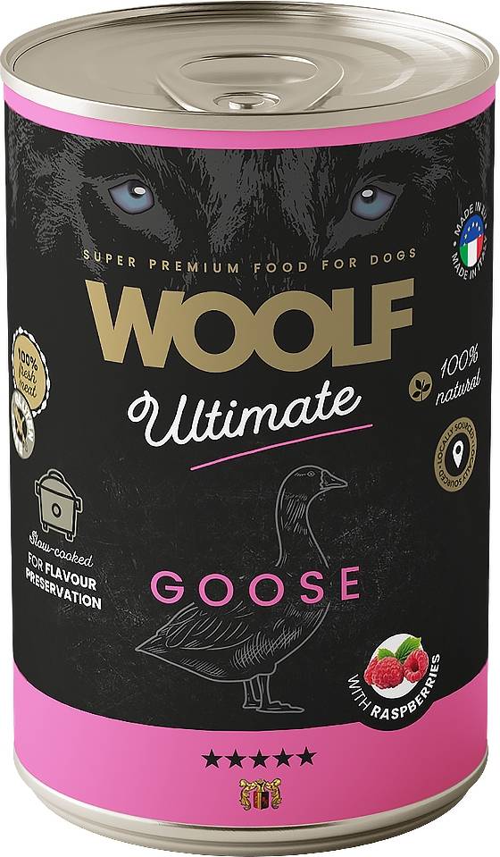Woolf Ultimate Canned Dogfood Goose With Raspberry