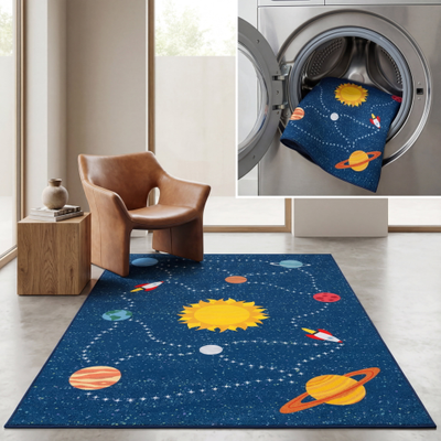 Machine washable area rugs Safavieh Kids Playhouse Solar System Machine Washable Area Rug