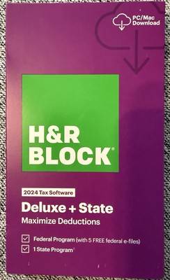 H&R Block Tax Software Deluxe State 2024