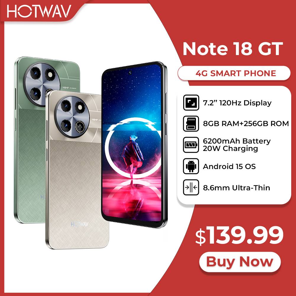 Note 18 GT Smart Phone 7.2 Inch 120Hz