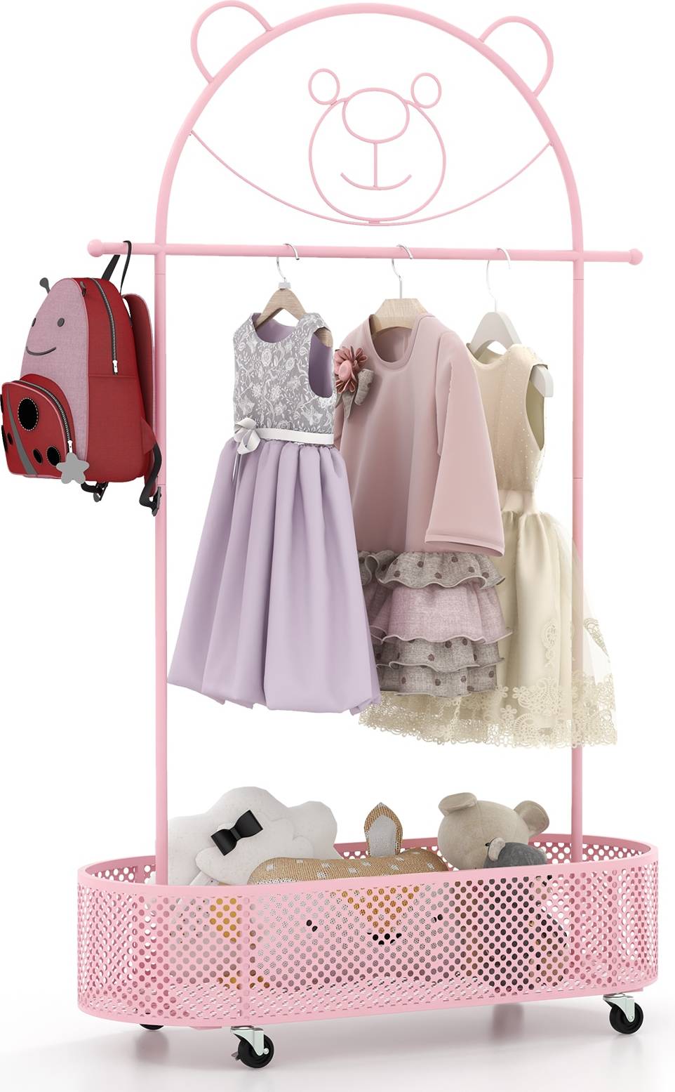 Clothes hanger rack SlickBlue Kid Clothes Rack With 3 Adjustable Heights