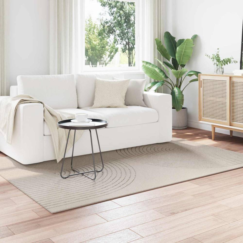 vidaXL Area Rugs Rectangular Huarte Cream 200 x 140 cm Beige