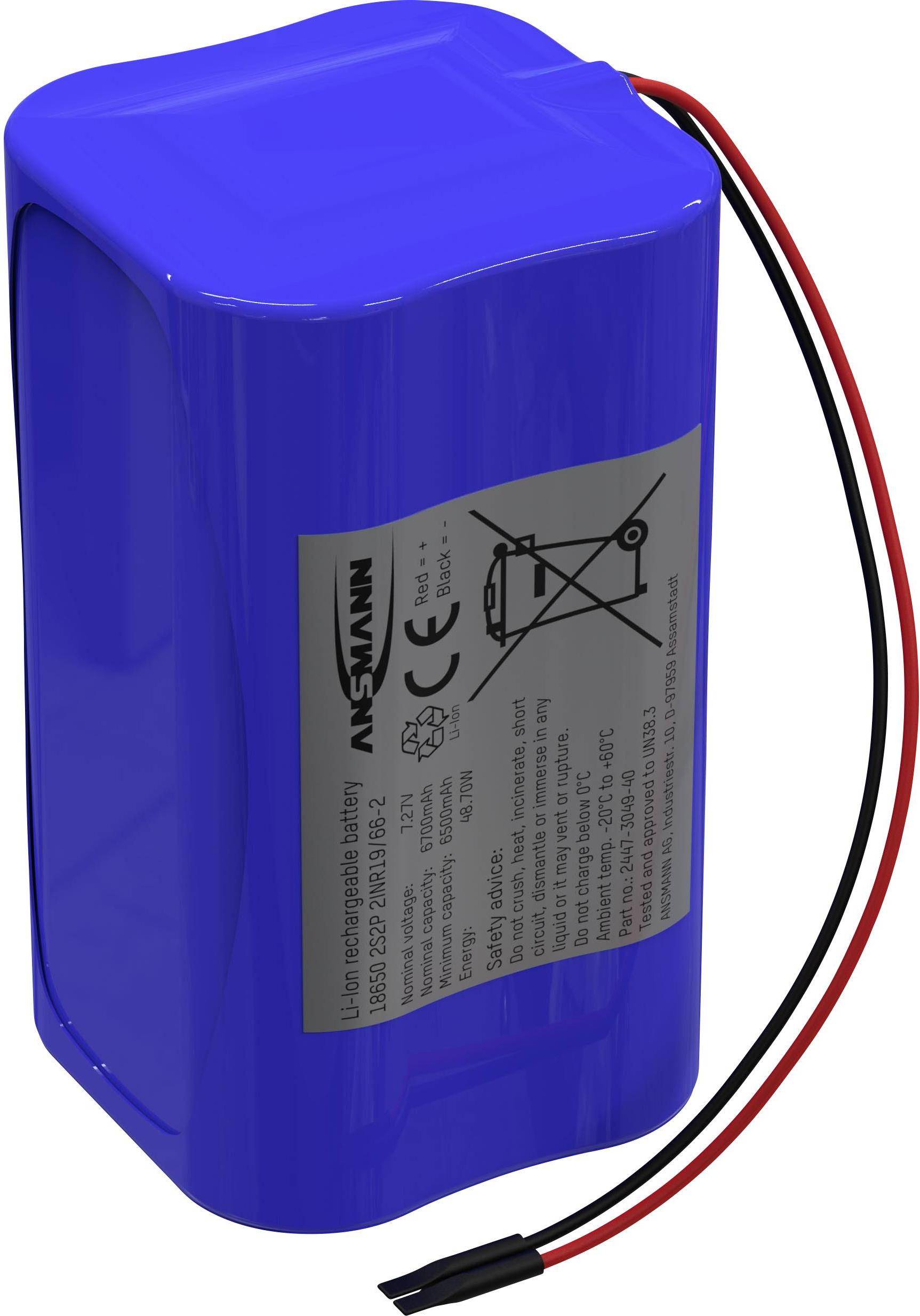 Ansmann 2S2P 4 Inch Lithium Battery Pack