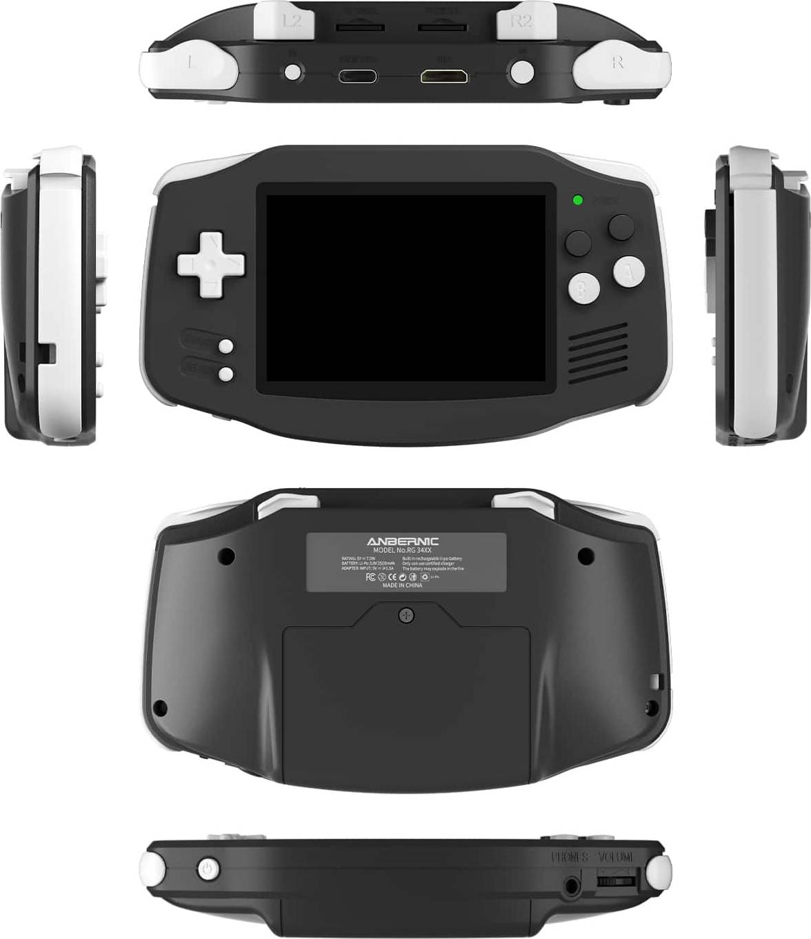 Retro game console ANBERNIC Handheld Retro Game Console 3.4 Inch IPS Screen