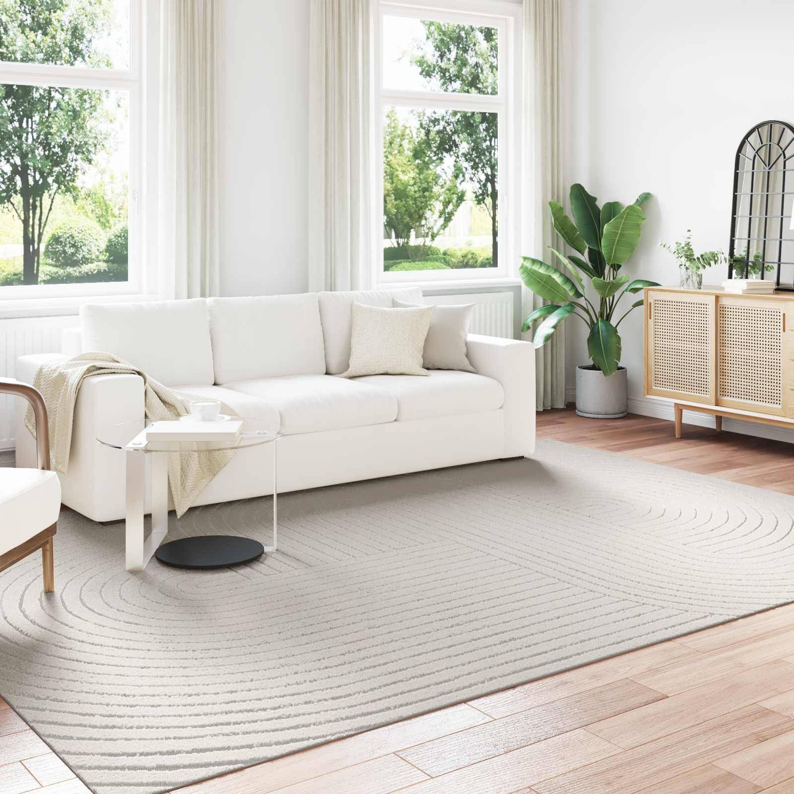 vidaXL Area Rugs Rectangular Huarte Cream 280 x 200 cm Beige