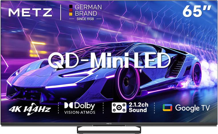 65 inch tv Metz 65 Inch QD Mini LED Google TV