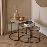 OHS Manhattan Round Side Coffee Nesting Table