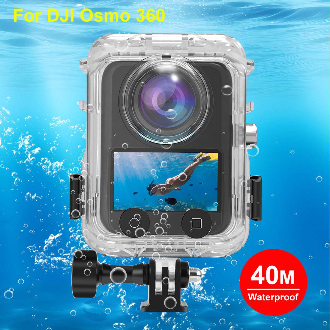 40m Depth Waterproof Camera Case Transparent