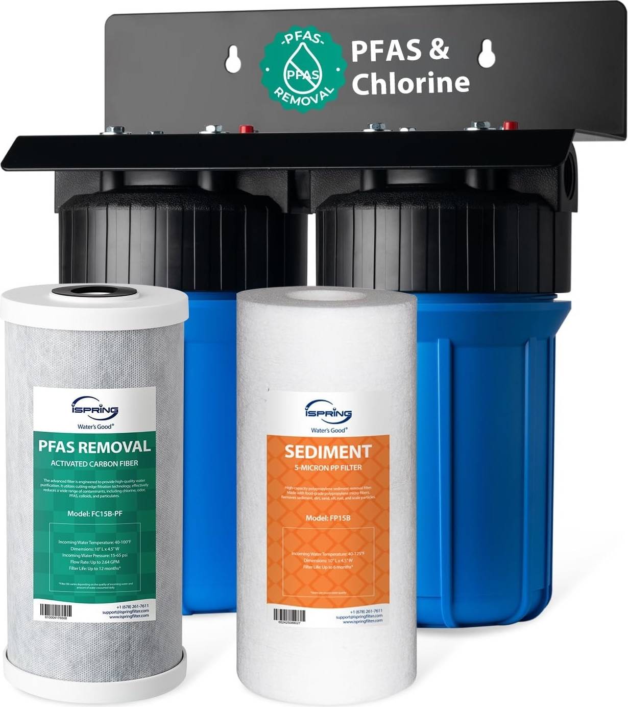 House water filter system iSpring Water Systems WGB21B-PF Whole House Water Filter System