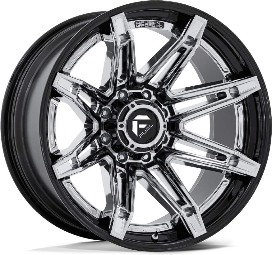 Fuel 22 Inch Chrome Black Wheel Rim Fuel Forged Brawl