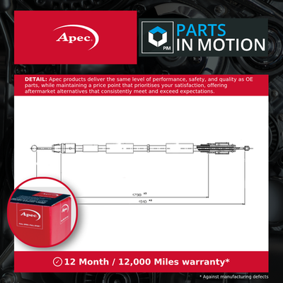 Audi Handbrake Cable Q7 4L 4.2 Rear