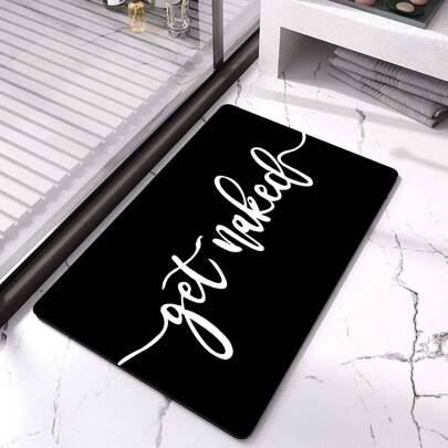 Shein Quick Dry Absorbent Bath Mat Rug Black