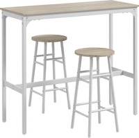 Homcom 3 Piece Industrial Set Bar Table