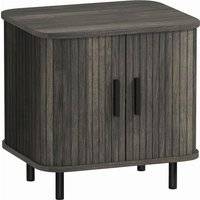 Homcom Nordic Side Table with Roller Bedside Table