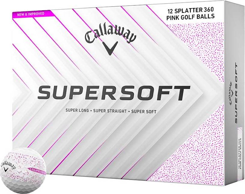Callaway Supersoft Splatter 360 Golfball Rosa