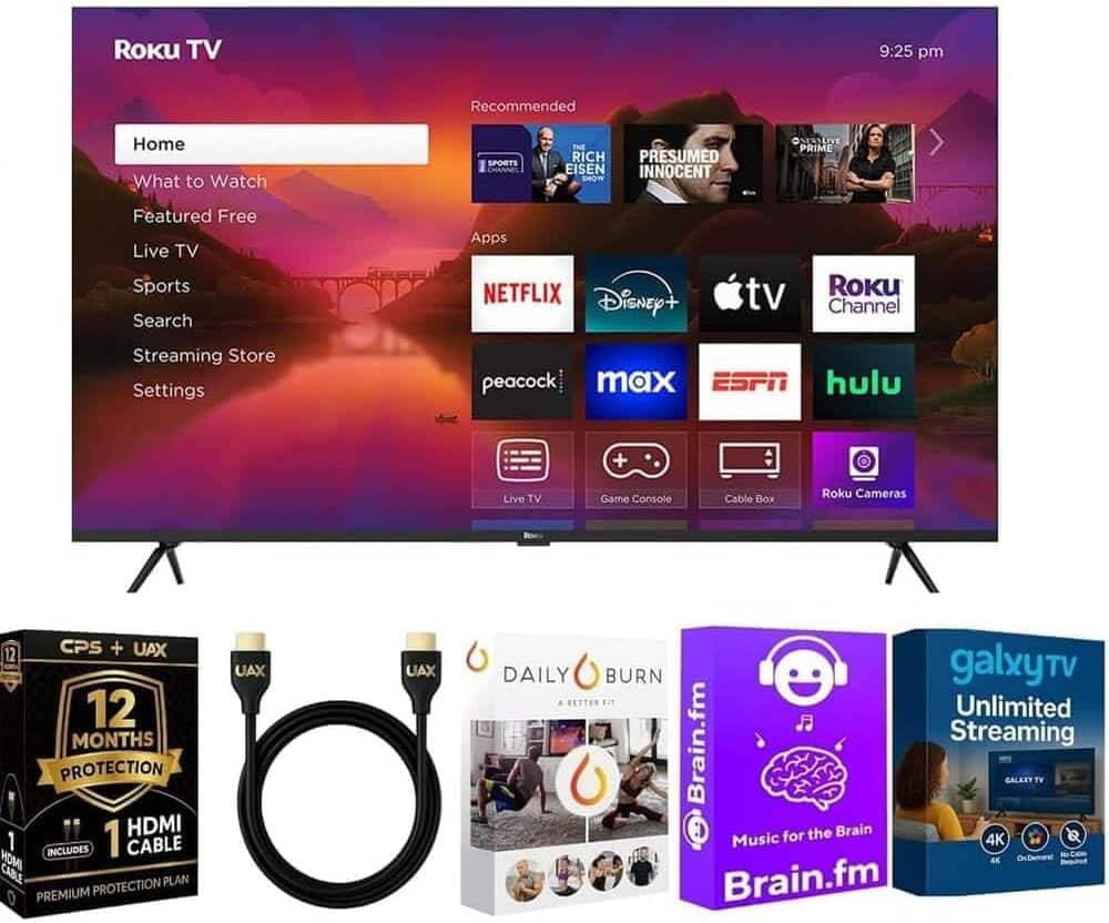 4k roku tv Roku 55 Inch Plus Series 4K QLED Mini LED Smart TV