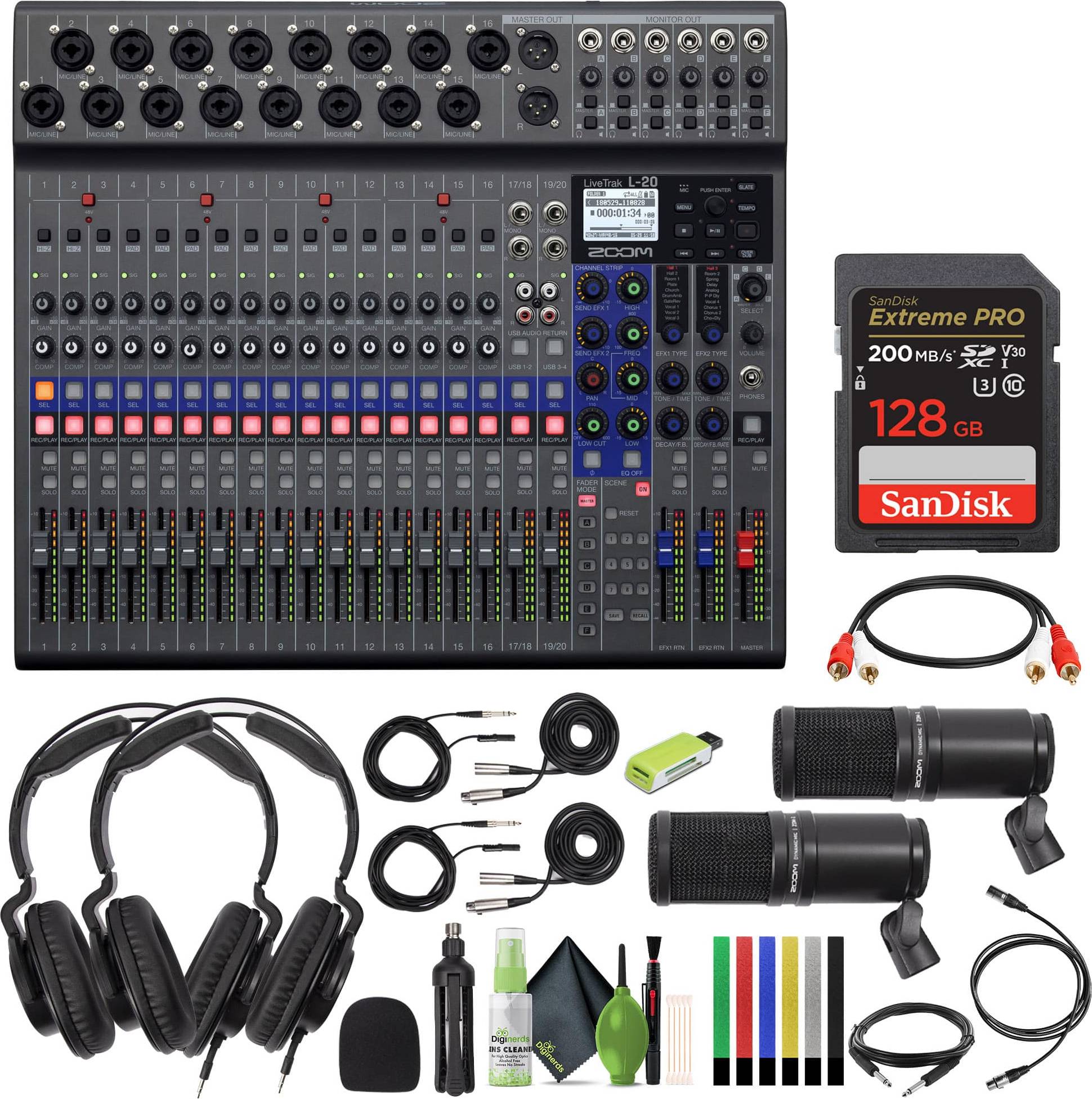 Digital recorder Zoom LiveTrak L-20 Digital Mixer Multitrack Recorder